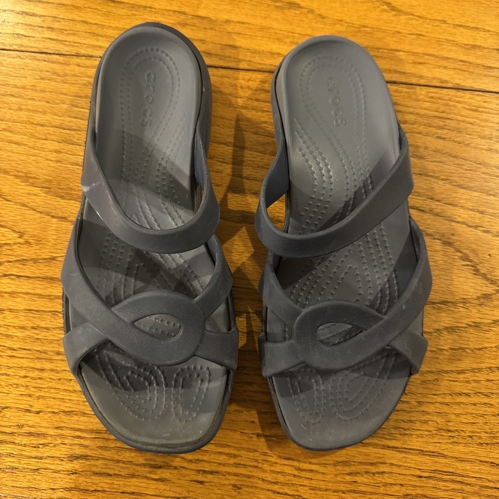 CROCS Meleen Twist Women's Size 10 Blue Slip On Comfort Open Toe Sandals